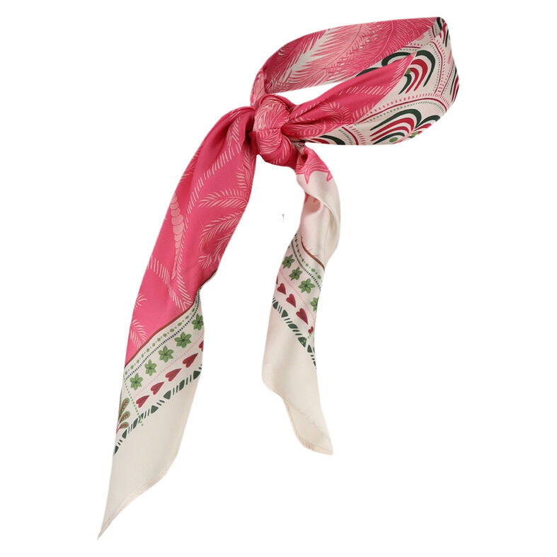 Sarlini Sarlini Ladies Bandana Neck Scarf Thin Pink