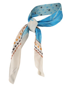Sarlini Dames Bandana Neksjaal Dun Blauw