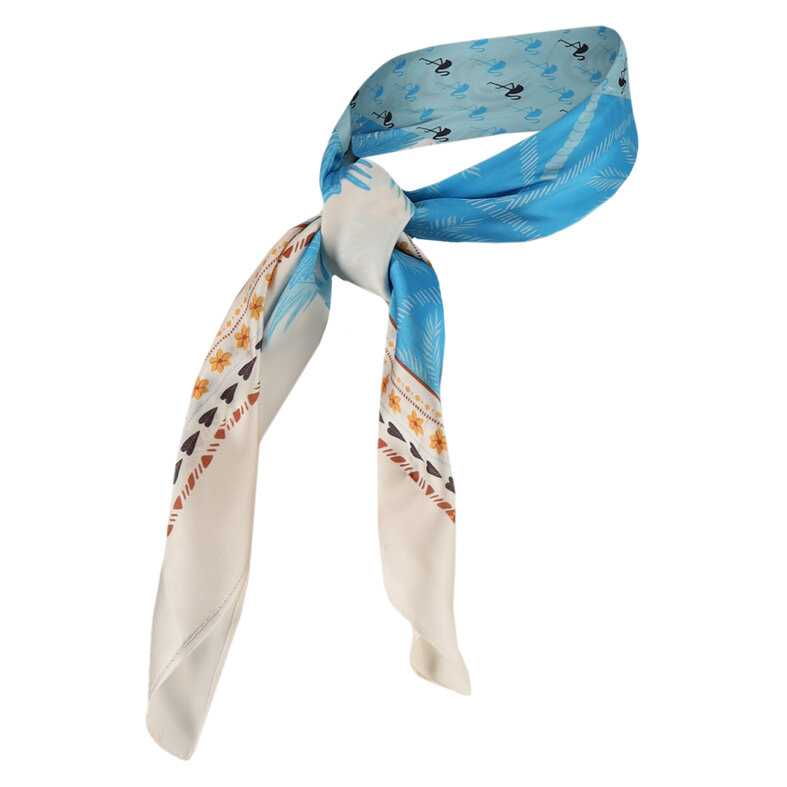 Sarlini Sarlini Ladies Bandana Neck Scarf Thin Blue