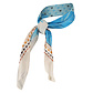 Sarlini Sarlini Ladies Bandana Neck Scarf Thin Blue
