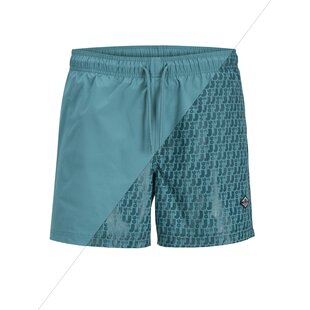 Jack & Jones Heren Zwemshort JPSTMAUI Splash Magic Groen/Blauw