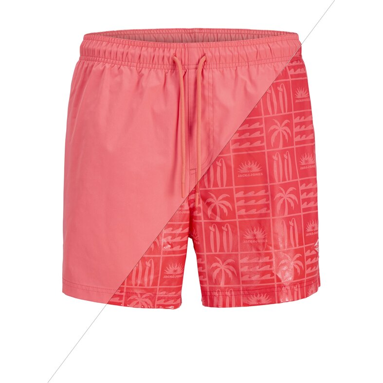 Jack & Jones Jack & Jones Heren Zwemshort JPSTMAUI Splash Magic Hot Coral
