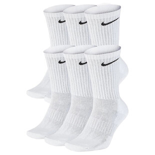 Nike Dames/Heren Sportsokken Everyday Cushion Crew 6-Pack Wit