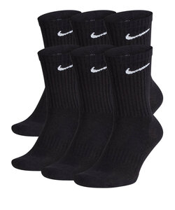 Nike Ladies/Gentlemen Sports Socks Everyday Cushion Crew 6-Pack Black