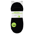 Apollo Apollo Ladies/Gentlemen Bamboo Footies No Show Socks Non-Slip 3-Pack Black