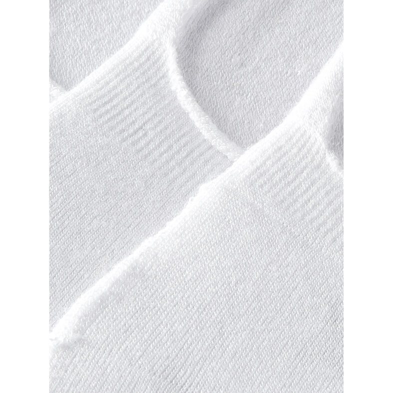 Apollo Apollo Ladies/Gentlemen Bamboo Footies No Show Socks Non-Slip 3-Pack White