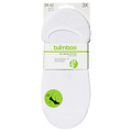 Apollo Apollo Dames/Heren Bamboe Footies No Show Sokken Antislip 3-Pack Wit