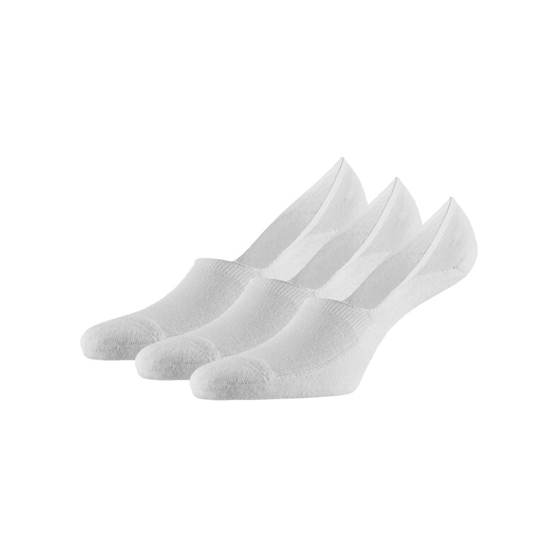 Apollo Apollo Ladies/Gentlemen Bamboo Footies No Show Socks Non-Slip 3-Pack White