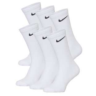 Nike Dames/Heren Sportsokken Everyday Cushion Crew 6-Pack Wit