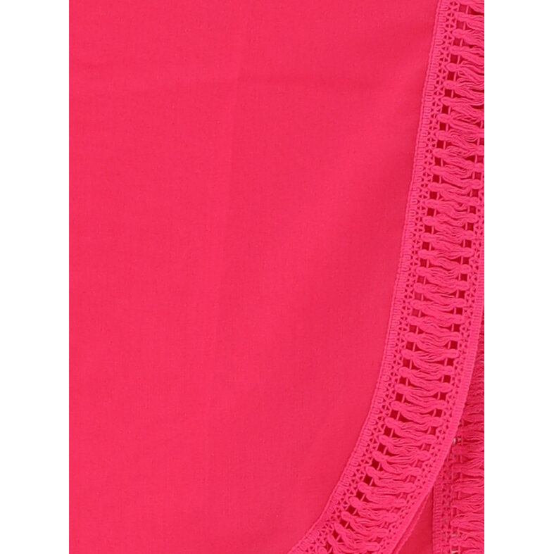 Sarlini Sarlini Ladies Tunic Beach Dress Polyester Chiffon Solid Fuchsia Bright Pink
