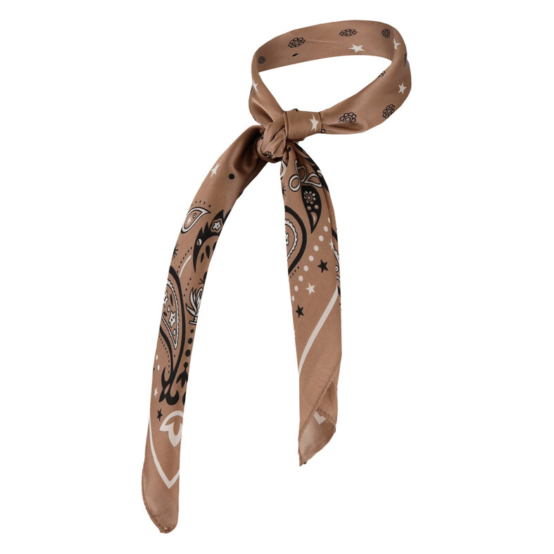Sarlini Sarlini Ladies Bandana Neck Scarf Thin Taupe