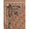 Sarlini Sarlini Ladies Bandana Neck Scarf Thin Taupe