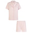 By Louise By Louise Dames Korte Pyjama Set Modal Shortama Met Knoopsluiting Roze
