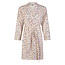 By Louise By Louise Dames Kimono Ochtendjas Katoen Soft Orange/Blauw Gebloemd