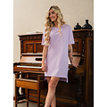 By Louise By Louise Ladies Long Nightshirt Short Sleeve Purple Smile