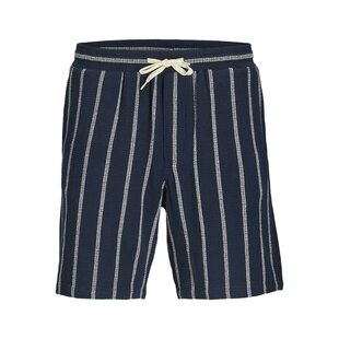 Jack & Jones Men's Shorts JPSTJAIDEN Jogging Short Dark Blue Striped