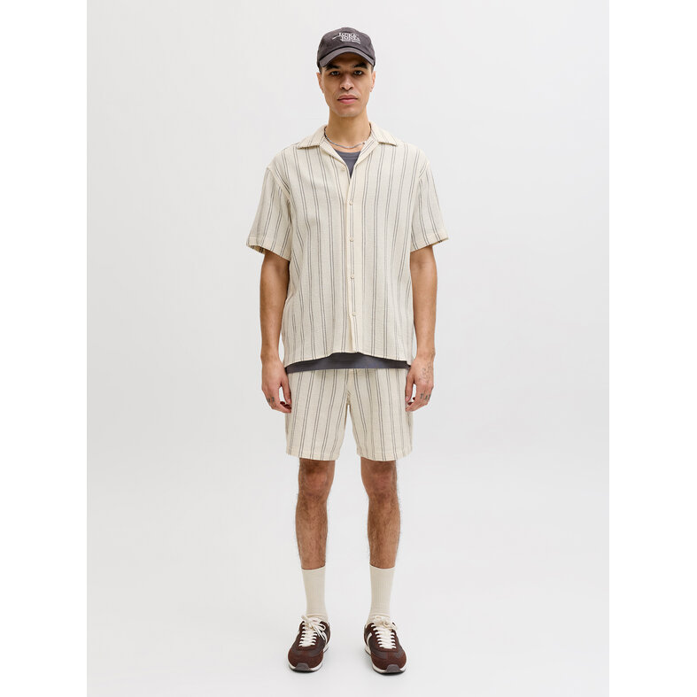 Jack & Jones Jack & Jones Heren Co-ord Set Wit Gestreept