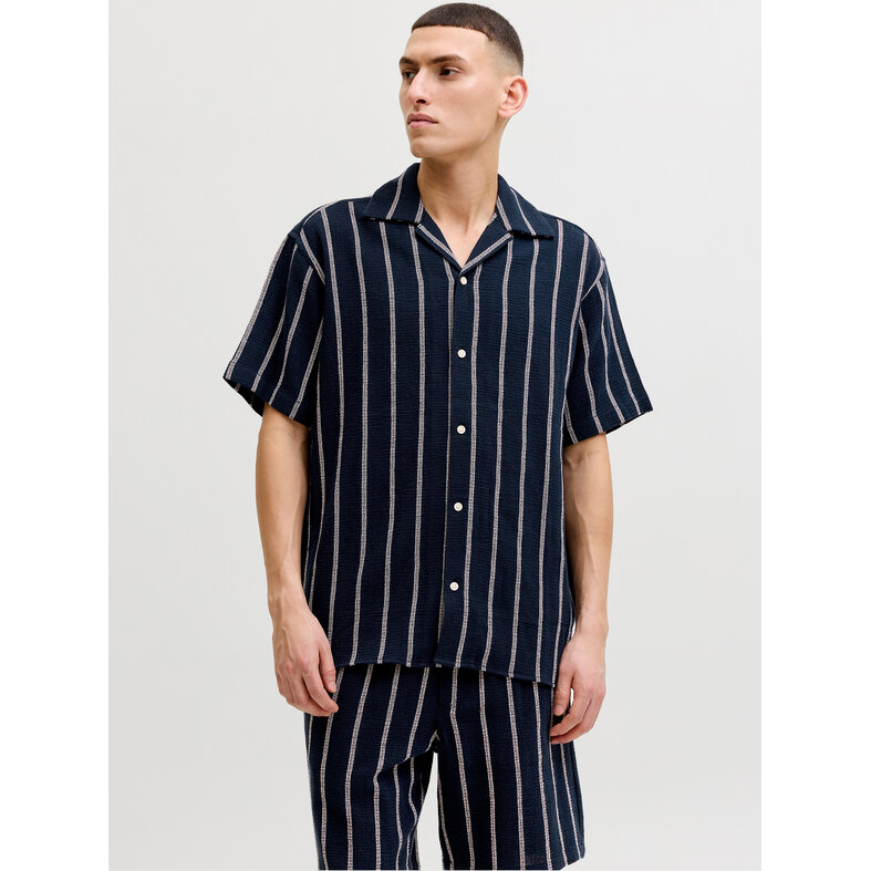 Jack & Jones Jack & Jones Heren Co-ord Set Donkerblauw Gestreept