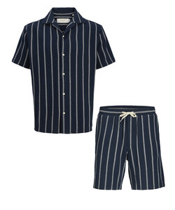 Jack & Jones Heren Co-ord Set Donkerblauw Gestreept