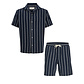 Jack & Jones Jack & Jones Heren Co-ord Set Donkerblauw Gestreept