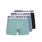 Jack & Jones Jack & Jones Heren Boxershorts Trunks SENSE 3-Pack Effen Turquoise/Blauw/Zwart