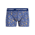 Jack & Jones Jack & Jones Men's Boxer Shorts Trunks JACKEVIN 3-Pack Striped/Blade Print Dark Blue