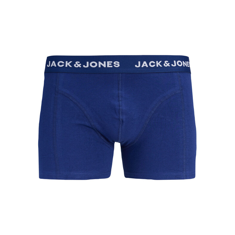Jack & Jones Jack & Jones Heren Boxershorts Trunks JACKEVIN 3-Pack Gestreept/Bladeren Print  Donkerblauw