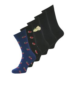 Jack & Jones Heren Sokken JACTHOR Fruitprint 5-Pack Kerst/Watermeloen/Citroen