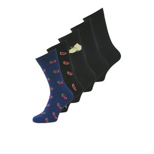 Jack & Jones Men's Socks JACTHOR Fruit Print 5-Pack Christmas/Watermelon/Lemon