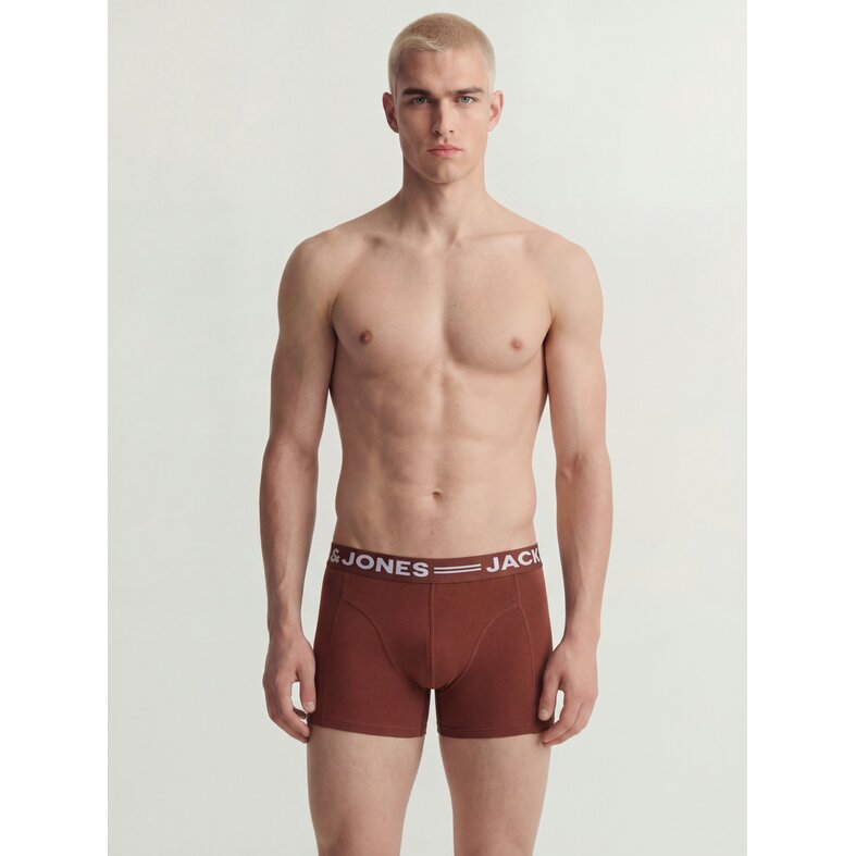 Jack & Jones Jack & Jones Heren Boxershorts Trunks SENSE 3-Pack Rood/Groen/Blauw