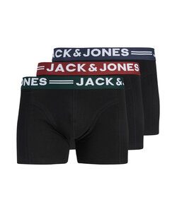 Jack & Jones Men's Boxer Shorts Trunks SENSE 3-Pack Black