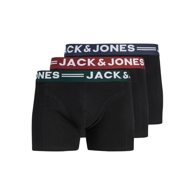 Jack & Jones Jack & Jones Heren Boxershorts Trunks SENSE 3-Pack Zwart