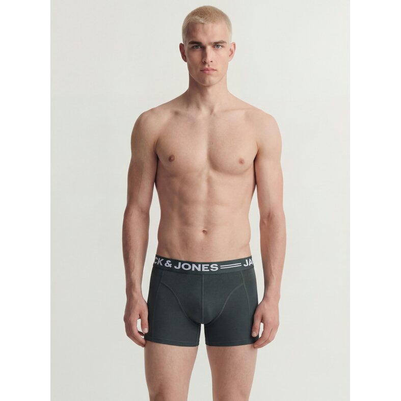 Jack & Jones Jack & Jones Heren Boxershorts Trunks SENSE 3-Pack Rood/Groen/Blauw