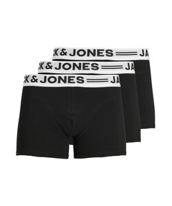 Jack & Jones Men's Boxer Shorts Trunks SENSE 3-Pack Black