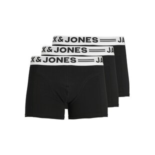 Jack & Jones Men's Boxer Shorts Trunks SENSE 3-Pack Black