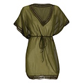 Sarlini Sarlini Dames Tuniek Strandjurk Polyester Chiffon Effen Kaki