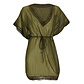 Sarlini Sarlini Ladies Tunic Beach Dress Polyester Chiffon Solid Khaki