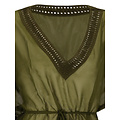 Sarlini Sarlini Dames Tuniek Strandjurk Polyester Chiffon Effen Kaki