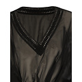 Sarlini Sarlini Ladies Tunic Beach Dress Polyester Chiffon Solid Black