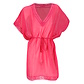 Sarlini Sarlini Dames Tuniek Strandjurk Polyester Chiffon Effen Fuchsia Felroze