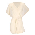 Sarlini Sarlini Ladies Tunic Beach Dress Polyester Chiffon Solid Off-White