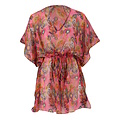 Sarlini Sarlini Ladies Tunic Beach Dress Polyester Kaftan Print Pink