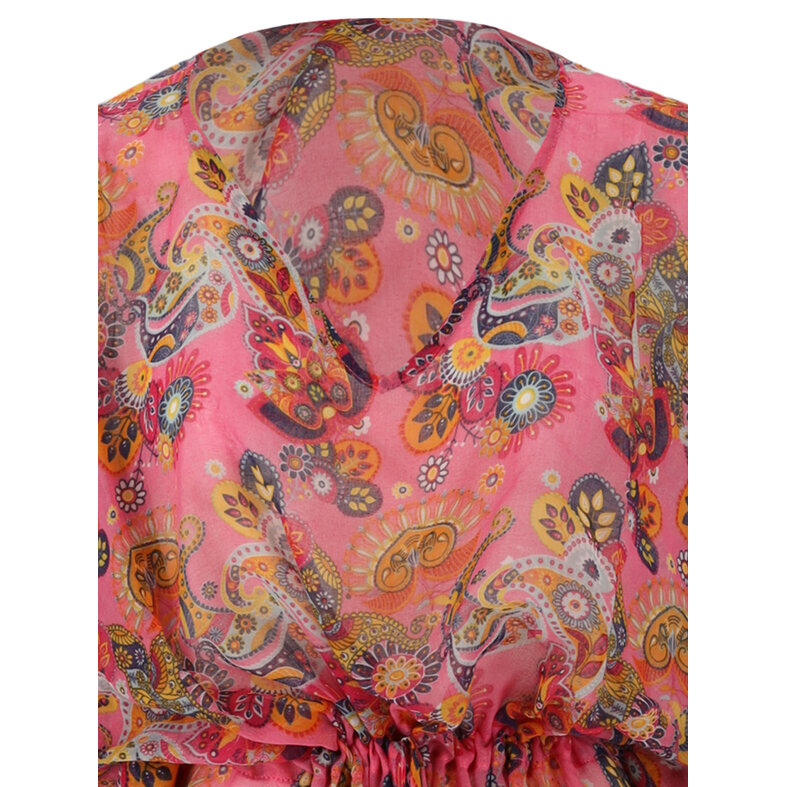 Sarlini Sarlini Dames Tuniek Strandjurk Polyester Kaftan Print Roze