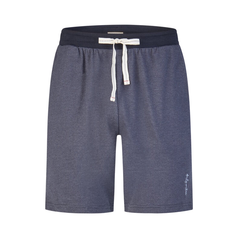 Phil & Co Phil & Co Men's Short Pajama Short Pajama Set White/Dark Blue Striped