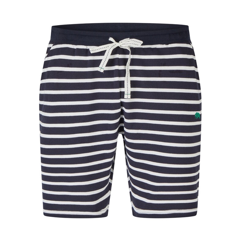Phil & Co Phil & Co Men's Short Pants Short Pajama Set Green/Dark Blue Striped