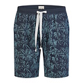 Phil & Co Phil & Co Heren Shortama Korte Pyjama Set Lichtblauw/Donkerblauw Gebloemd