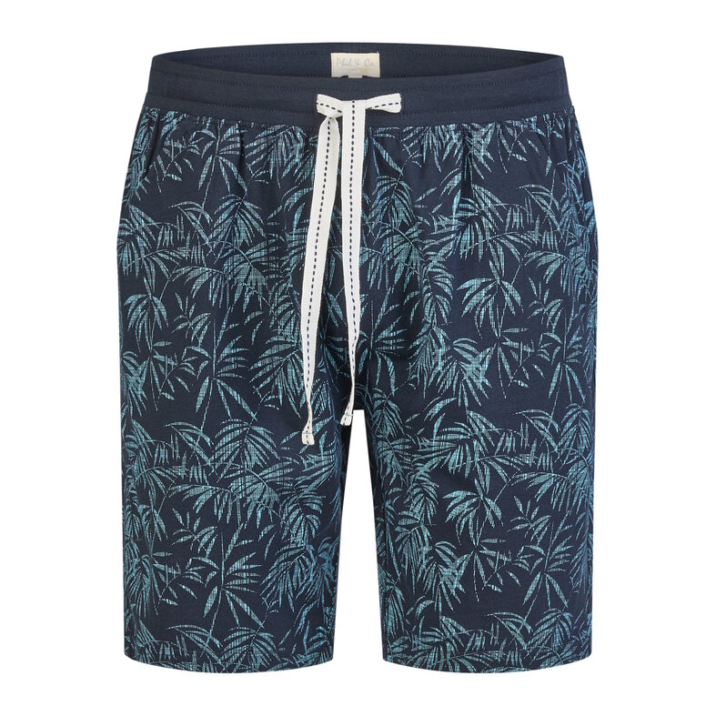 Phil & Co Phil & Co Men's Short Pants Short Pajama Set Light Blue/Dark Blue Floral