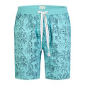 Phil & Co Phil & Co Heren Shortama Korte Pyjama Set Blauw Gebloemd