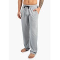 Phil & Co Phil & Co Heren Lange Pyjamabroeken 2-Pack Grijs Gestreept/Donkerblauw