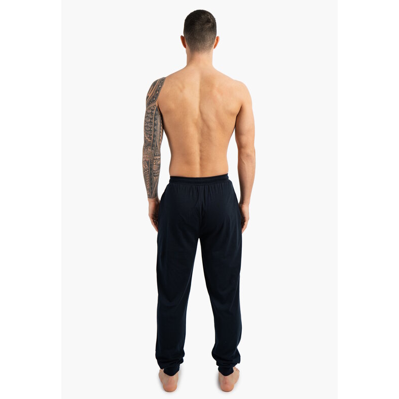 Phil & Co Phil & Co Men's Long Pyjama Pants 2-Pack Blue Checkered/Dark Blue